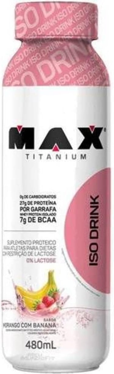 Iso Drink Max Titanium: bebida isotônica para reposição mineral imediata.