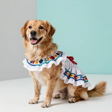 Perrito con traje típico mexicano estilo Jalisco
