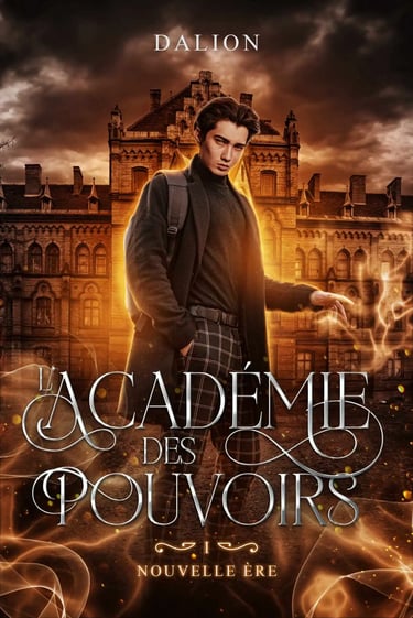 Couverture L'académie des pouvoirs tome 1 nouvelle ère - L. Dalion, auteure.
