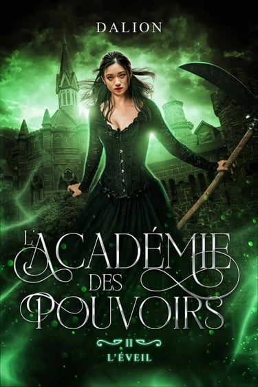 Couverture L'académie des pouvoirs tome 2 l'éveil - L. Dalion, auteure.