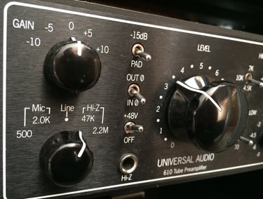 Universal Audio LA-610, Fil's HOUSE Studio, Sion, Valais
