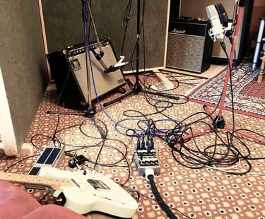 Enregistrement guitare, Fil's HOUSE Studio, Sion, Valais