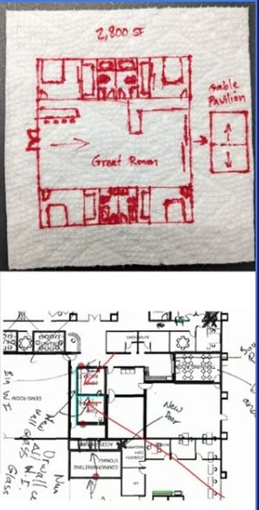 Reconfigure this picture to have the two sketches side by side.