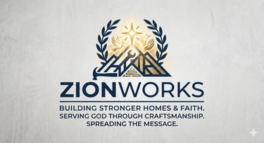 Zionworks, residential repair, remodel, construction logo