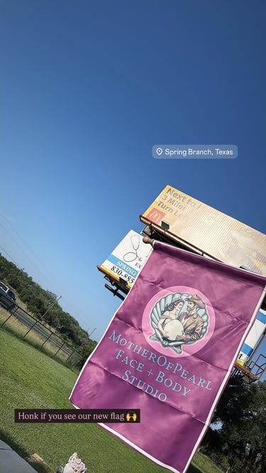 Mother of Pearl waxing studio interior, Spring Branch TX