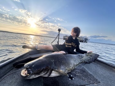 pêche aux silures sur les lacs landais