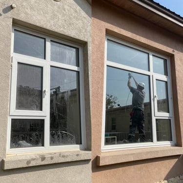 photo of white staircase