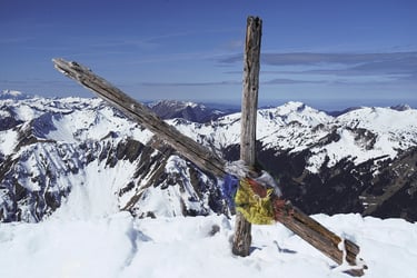 Liechelkopf winter skitour allgäuer alpen Gipfelkreuz