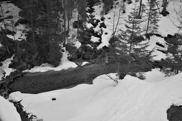 flusslauf sonne winter schnee 