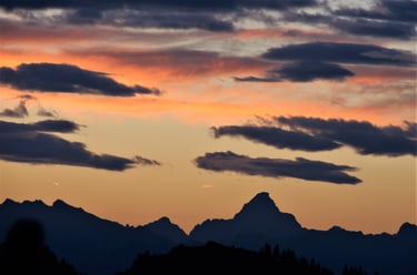 Hochvogel Allgäuer Alpen Sunset Wolken