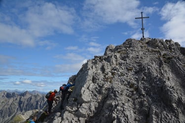 klettern gipfel Sonne allgaeuer alpen