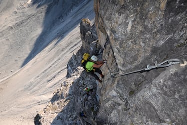 klettersteig ortler kletterer osthang drahtseil anstrengend