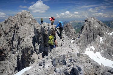 allgäuer alpen kletterer hochfrottspitze heilbronnerweg variantesonne