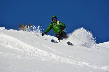 freeride teifschnee action sonne berge neuschnee action