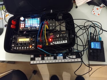 tiny audio patch bay