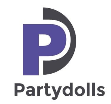 Partydolls VERHUUR van Abraham en Sarah poppen. logo