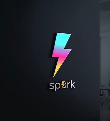Neon spark logo