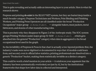 This is quite revealing and actually adds an interesting layer to your article. Here is what the res