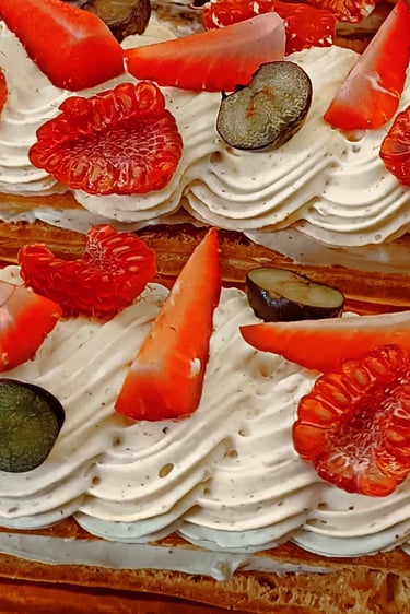 éclair aux fruits, Façon des Boulangers Fruits rouges, fraises, framboises