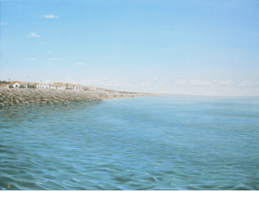 "Camargue ensoleillée et calme" Huile sur toile, 73x54 France, Camargue 2024