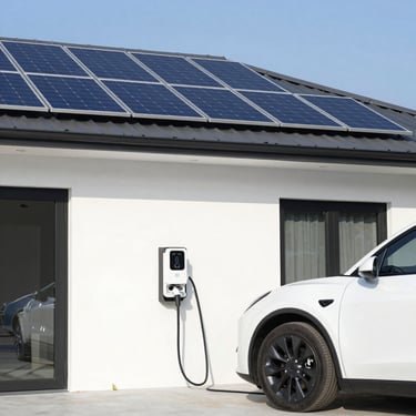 An electric vehicle charging urgently with dynamic energy flow indicators