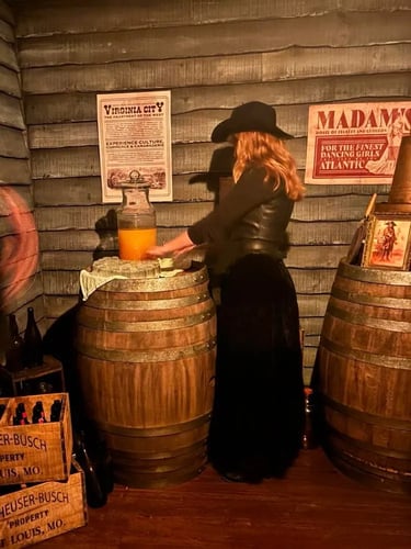 Birthday Celebration sneaking out back at Moonshine Saloon in Valley, Brisbane - party hire by SweetAz Co.