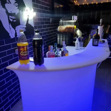 Glow Bar setup for a Birthday Celebration in Cleveland, Redlands - party hire by SweetAz Co.