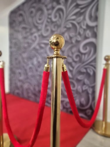 Photo Backdrop with VIP redcarpet and stanchions Event Ready in Redlandbay, Redlands - party hire by SweetAz Co.