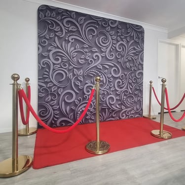 Photo Backdrop comes standard with Stanchions and Red Carpet in Redlandbay, Redlands - party hire by SweetAz Co.