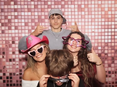 Photo Booth memories in the making at an 18th Event in Mudgeeraba, Gold Coast - party hire by SweetAz Co.