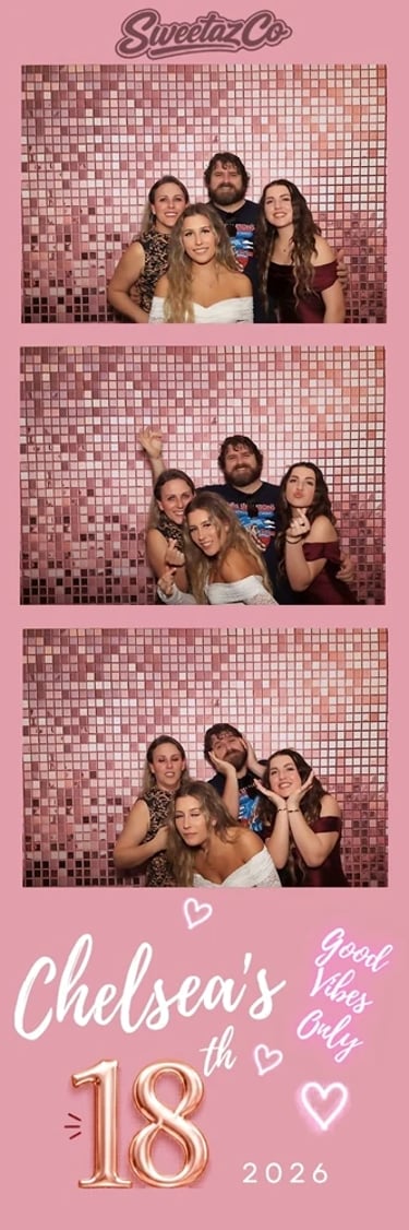 Photo Booth strip prints from an 18th Party in Mudgeeraba, Gold Coast - party hire by SweetAz Co.