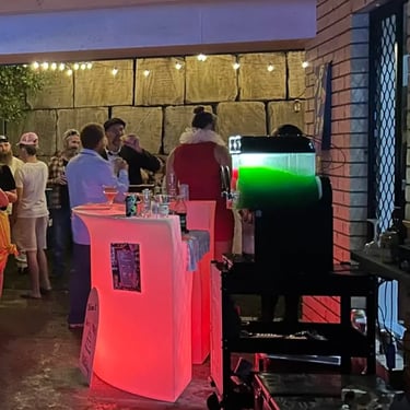 Slushie Machine bringing cool vibes at a 40th Birthday in Victoriapoint, Redlands - party hire by SweetAz Co.