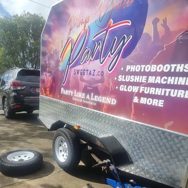 Sweetaz Trailer having its well earned Annual Service in Crestmead, Logan - party hire by SweetAz Co.