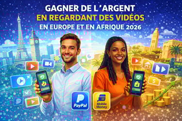 Regarder des vidéos et gagner de l’argent (2026) : apps fiables, preuves, retraits, pays