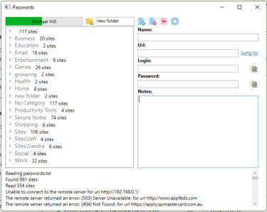 passwords desktop app I wrote in c# similar to lastpass
