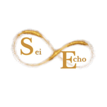 Logo Sei Echo - liegende goldene Acht
