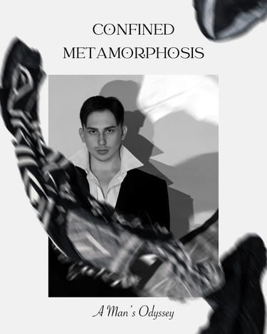 Elizabeth Lotz (Liz Lotz) art director fashion storyteller artist 'Confined Metamorphosis' fashion shoot featured on front pa