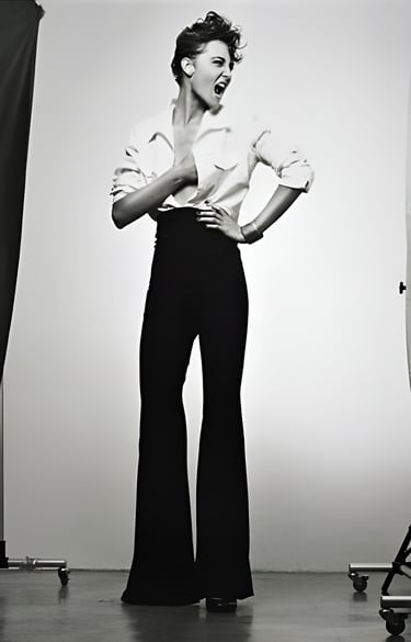 Elizabeth Lotz (Liz Lotz) art director fashion storyteller artist classic woman high fashion studio shoot with model Aimie Lo