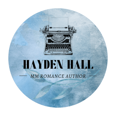 Hayden Hall, writer, romance, romance books, gay romance logo