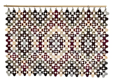 an orbis modular leather wall piece