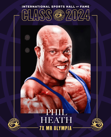 Phil Heath, "The Gift", is a 7-time Mr. Olympia champion, tying Arnold Schwarzenegger for second-most wins.