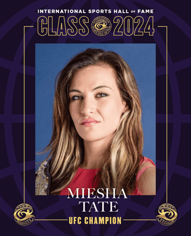Miesha Tate, a top-ranked UFC bantamweight fighter, FORMER UFC & STRIKEFORCE WOMEN'S MMA CHAMPION.