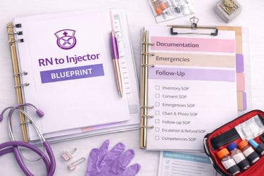 Nurse injector training blueprint and clinical checklist for medical aesthetics professionals.