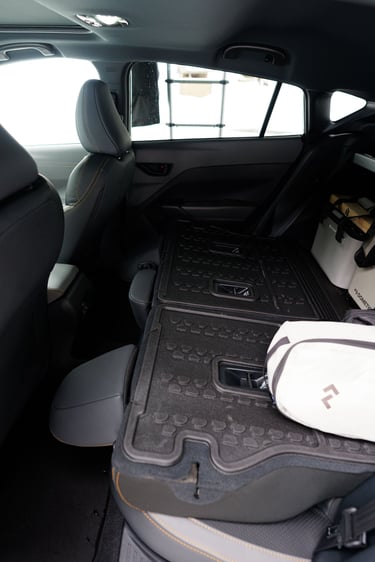 Backseats folded down in 2025 Subaru Crosstrek Wilderness