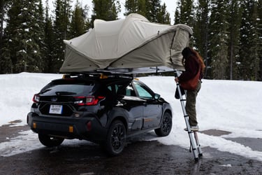 Wild Rover's 2025 Subaru Crosstrek Wilderness With Thule Approach M Rooftop Tent