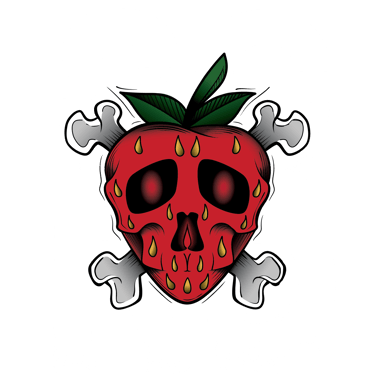 Strawberry City Roller Derby logo