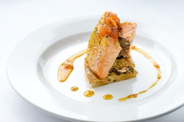 Salmón con salsa de naranja