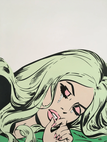 Efin art woman crying