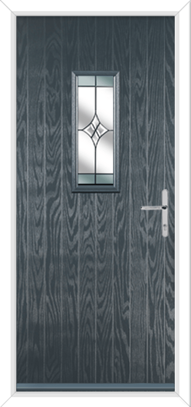 anthracite grey composite door for a small house