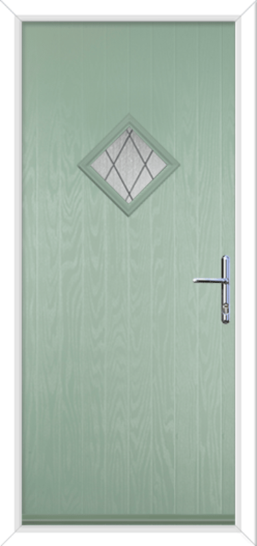popular colour front door - chartwell green.  Suitable for short and small doors